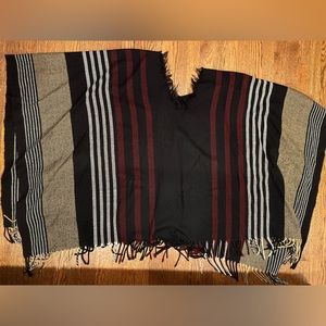 Free People Stripe Poncho